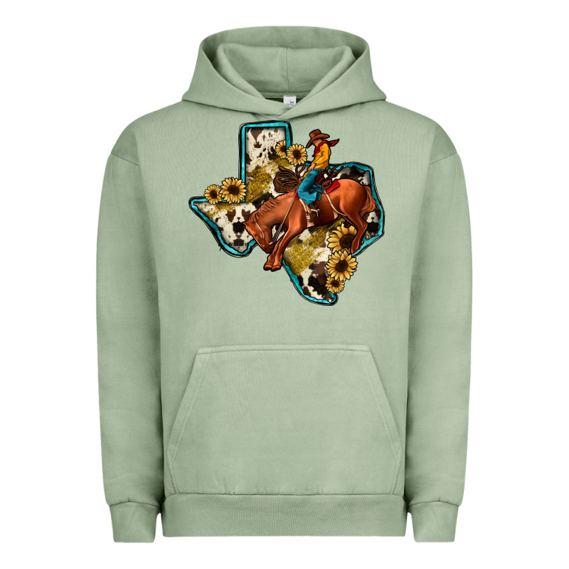 Rodeo Sunflower Texas Map Urban Hoodie by JahusDesignShop | Teevron