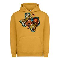 Pigment Peanut Butter rodeo sunflower texas map Urban Hoodie - JahusDesignShop