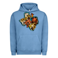 Pigment Pebble Blue rodeo sunflower texas map Urban Hoodie - JahusDesignShop