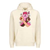 Sandshell Breast Cancer Fist Daisy Butterfly Premium Hoodie - Artiststas