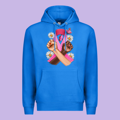 Breast Cancer Fist Daisy Butterfly Premium Hoodie Designed By Artiststas