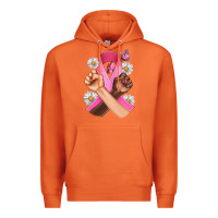 Carrot Breast Cancer Fist Daisy Butterfly Premium Hoodie - Artiststas