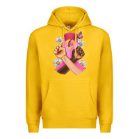Lemon Breast Cancer Fist Daisy Butterfly Premium Hoodie - Artiststas