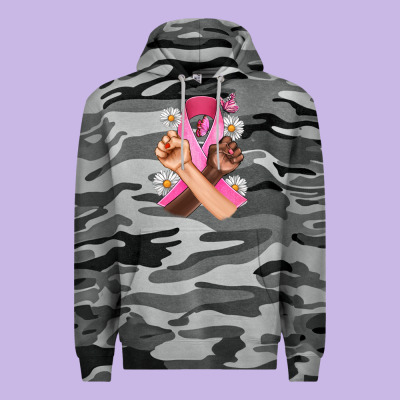 Breast Cancer Fist Daisy Butterfly Premium Hoodie Designed By Artiststas