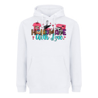 White handmade with love Heavyweight Hoodie - RanaPortraitStore