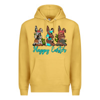Antique Gold happy easter leopard cowhide turquoise cactus bunny's Premium Hoodie - JahusDesignShop