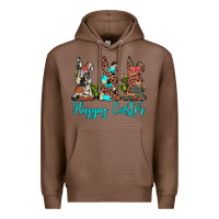 Chestnut happy easter leopard cowhide turquoise cactus bunny's Premium Hoodie - JahusDesignShop