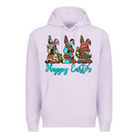 Lilac happy easter leopard cowhide turquoise cactus bunny's Premium Hoodie - JahusDesignShop