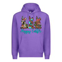 Purple happy easter leopard cowhide turquoise cactus bunny's Premium Hoodie - JahusDesignShop