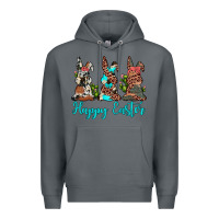 Rock happy easter leopard cowhide turquoise cactus bunny's Premium Hoodie - JahusDesignShop