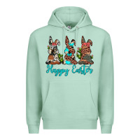 Seafoam happy easter leopard cowhide turquoise cactus bunny's Premium Hoodie - JahusDesignShop