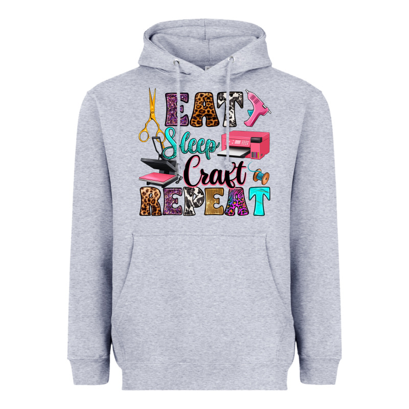 Eat Sleep Craft Repeat Heavyweight Hoodie by RanaPortraitStore | Teevron