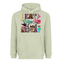 Matcha eat sleep craft repeat Heavyweight Hoodie - RanaPortraitStore