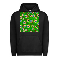 Pigment Black halloween eye balls seamless pattern Urban Hoodie - BundleAndBundleShop