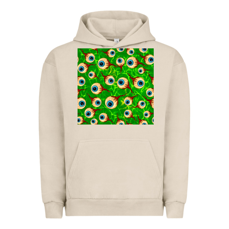 Halloween Eye Balls Seamless Pattern Urban Hoodie by BundleAndBundleShop | Teevron
