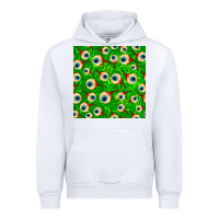 White halloween eye balls seamless pattern Urban Hoodie - BundleAndBundleShop