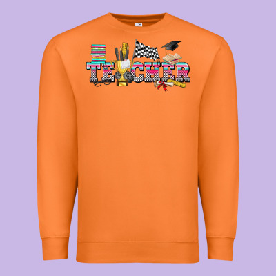 Race With Teacher Premium Sweatshirt Designed By Texasbilliewilder