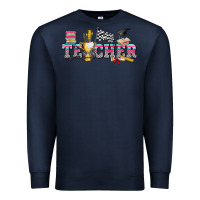 Navy race with teacher Premium Sweatshirt - texasbilliewilder