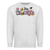 Oatmeal Heather race with teacher Premium Sweatshirt - texasbilliewilder