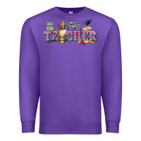 Purple race with teacher Premium Sweatshirt - texasbilliewilder