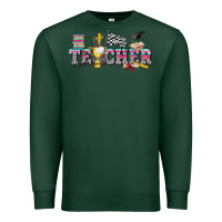 Sports Green race with teacher Premium Sweatshirt - texasbilliewilder