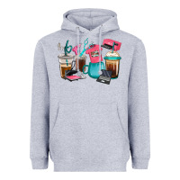 Heather Grey crafting coffee cups Heavyweight Hoodie - RanaPortraitStore