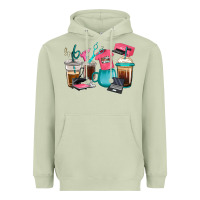 Matcha crafting coffee cups Heavyweight Hoodie - RanaPortraitStore