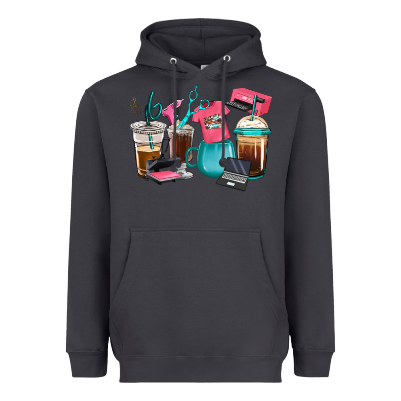 Crafting Coffee Cups Heavyweight Hoodie by RanaPortraitStore | Teevron