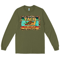 Army Green taco tribe western background Long Sleeve Tee - BarkalooDesign