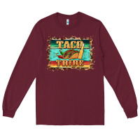 Burgundy taco tribe western background Long Sleeve Tee - BarkalooDesign
