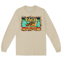 Mushroom taco tribe western background Long Sleeve Tee - BarkalooDesign