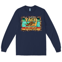 Navy taco tribe western background Long Sleeve Tee - BarkalooDesign