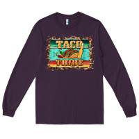 Plum taco tribe western background Long Sleeve Tee - BarkalooDesign