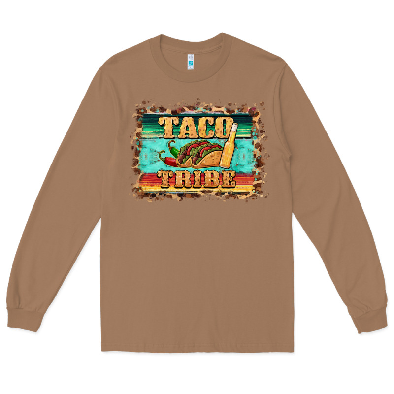 Taco Tribe Western Background Long Sleeve Tee by BarkalooDesign | Teevron