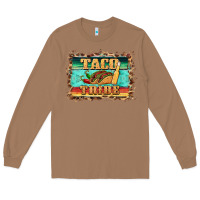 Toasted Coconut taco tribe western background Long Sleeve Tee - BarkalooDesign