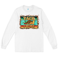 White taco tribe western background Long Sleeve Tee - BarkalooDesign