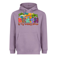 Lavender the beach is my happy place Heavyweight Hoodie - RanaPortraitStore