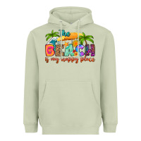 The Beach Is My Happy Place Heavyweight Hoodie | Teevron