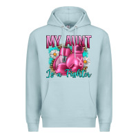 Blue Mist Breast Cancer My Aunt İs A Fighter Premium Hoodie - Artiststas