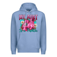 Colony Blue Breast Cancer My Aunt İs A Fighter Premium Hoodie - Artiststas