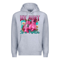 Heather Grey Breast Cancer My Aunt İs A Fighter Premium Hoodie - Artiststas