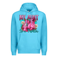 Ocean Blue Breast Cancer My Aunt İs A Fighter Premium Hoodie - Artiststas
