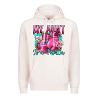 Pale Pink Breast Cancer My Aunt İs A Fighter Premium Hoodie - Artiststas