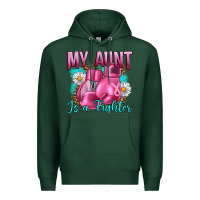 Sports Green Breast Cancer My Aunt İs A Fighter Premium Hoodie - Artiststas