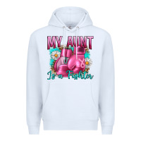 White Breast Cancer My Aunt İs A Fighter Premium Hoodie - Artiststas