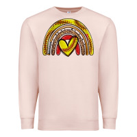 Pale Pink softball rainbow Premium Sweatshirt - Zillion Design Studio