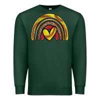 Sports Green softball rainbow Premium Sweatshirt - Zillion Design Studio