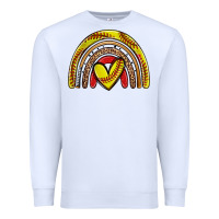 White softball rainbow Premium Sweatshirt - Zillion Design Studio