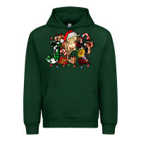 Forest Green joy and cow christmas candies and letters Urban Hoodie - AdoDesignShop
