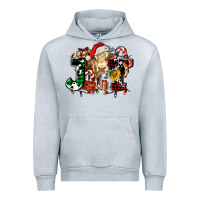 Heather Grey joy and cow christmas candies and letters Urban Hoodie - AdoDesignShop